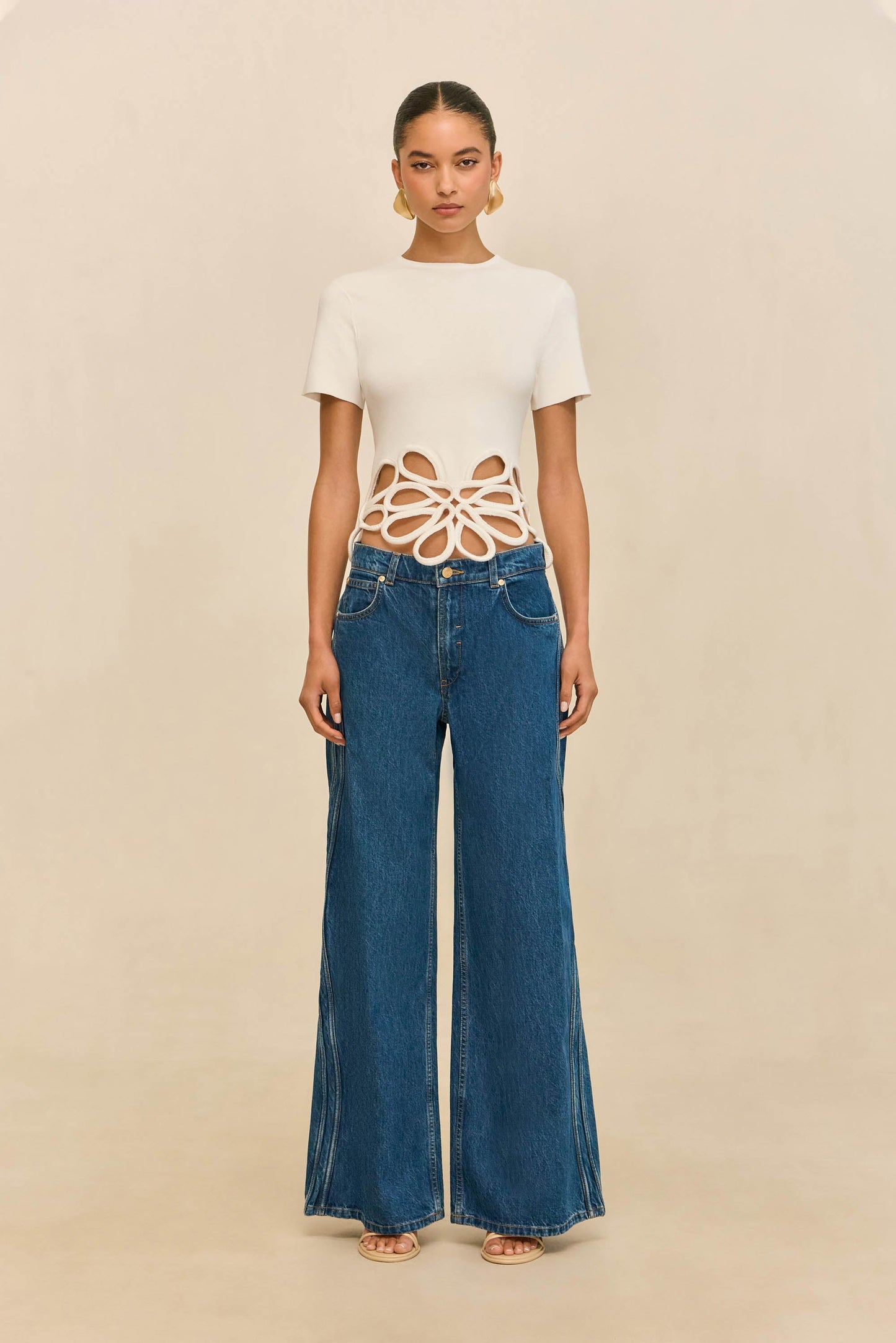 ERES KNIT TOP - OFF WHITE