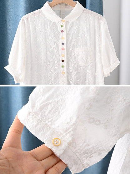 å¥³å£«å¤å­£èè¡åºç¹¡100%ç´æ£è¥¯è¡«