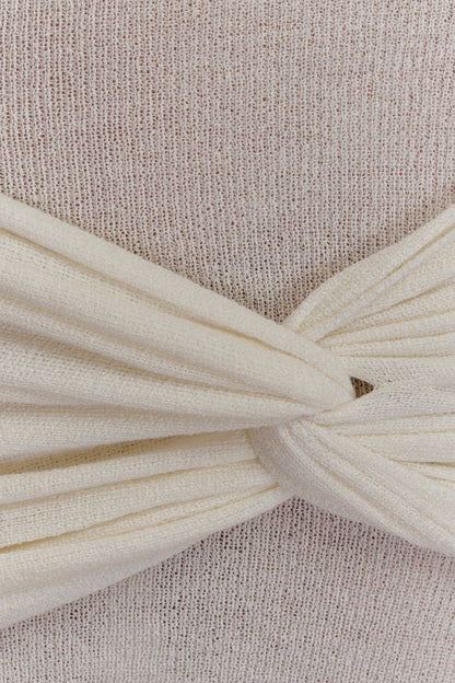 Laurie Twist Knit Mini Dress - Ivory