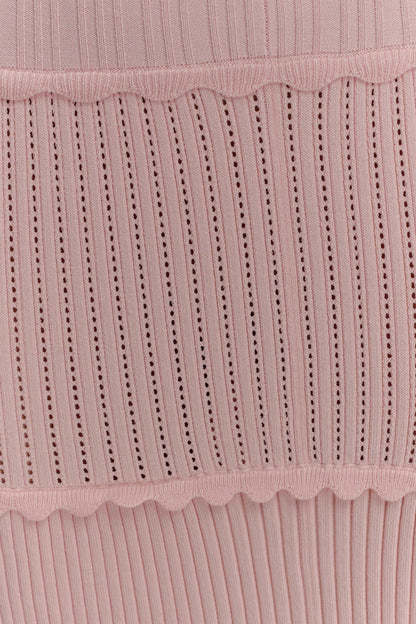 Finley Pointelle Knit Maxi Dress - Baby Pink