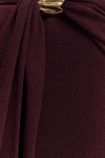 Bowie Low Rise Knit Maxi Skirt - Dark Chocolate