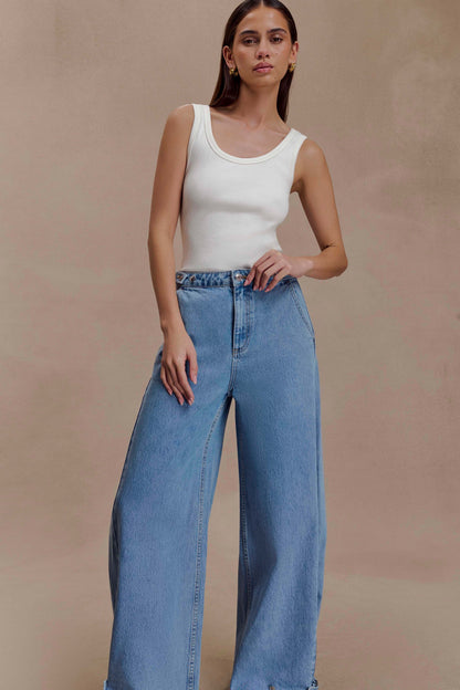Flossie Multi Way Denim Jeans - Classic Blue