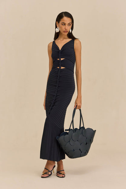 AMATA KNIT DRESS - DEEP LAKE
