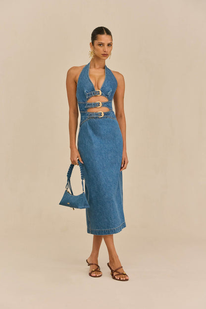 ESTELLE DRESS - STONE WASH