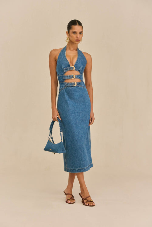 ESTELLE DRESS - STONE WASH