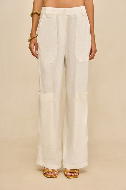 WYNN PANT - OFF WHITE LINEN