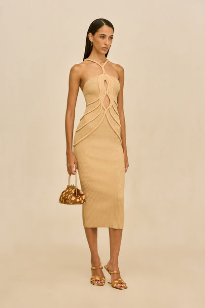 AVERY KNIT DRESS - SAND