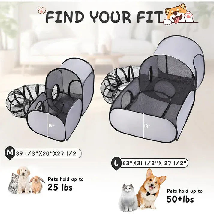 Large Cat Tunnel for Play and Lounging