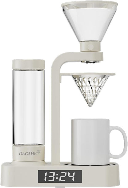 💥Factory Direct Sale💥Coffee Alarm Clock Maker Bedside Dual Mode Extractor 500ml Glass Water Tank