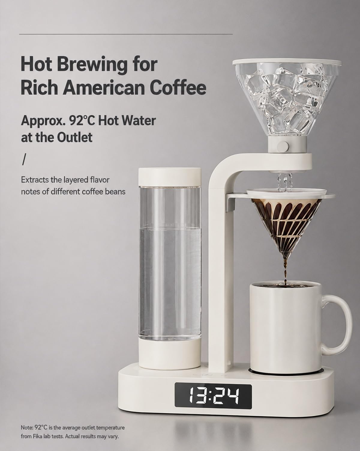 💥Factory Direct Sale💥Coffee Alarm Clock Maker Bedside Dual Mode Extractor 500ml Glass Water Tank