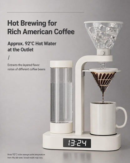 💥Factory Direct Sale💥Coffee Alarm Clock Maker Bedside Dual Mode Extractor 500ml Glass Water Tank