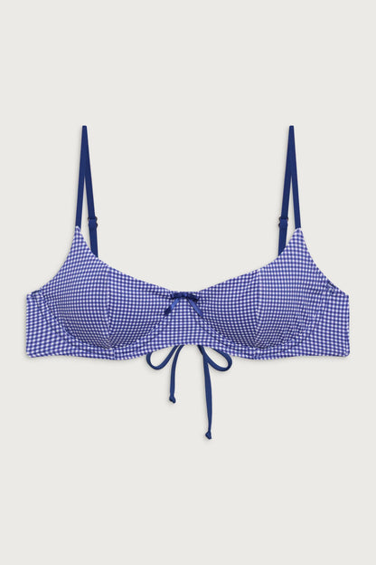 Cola Underwire Balconette Bikini Top - Sailor Gingham