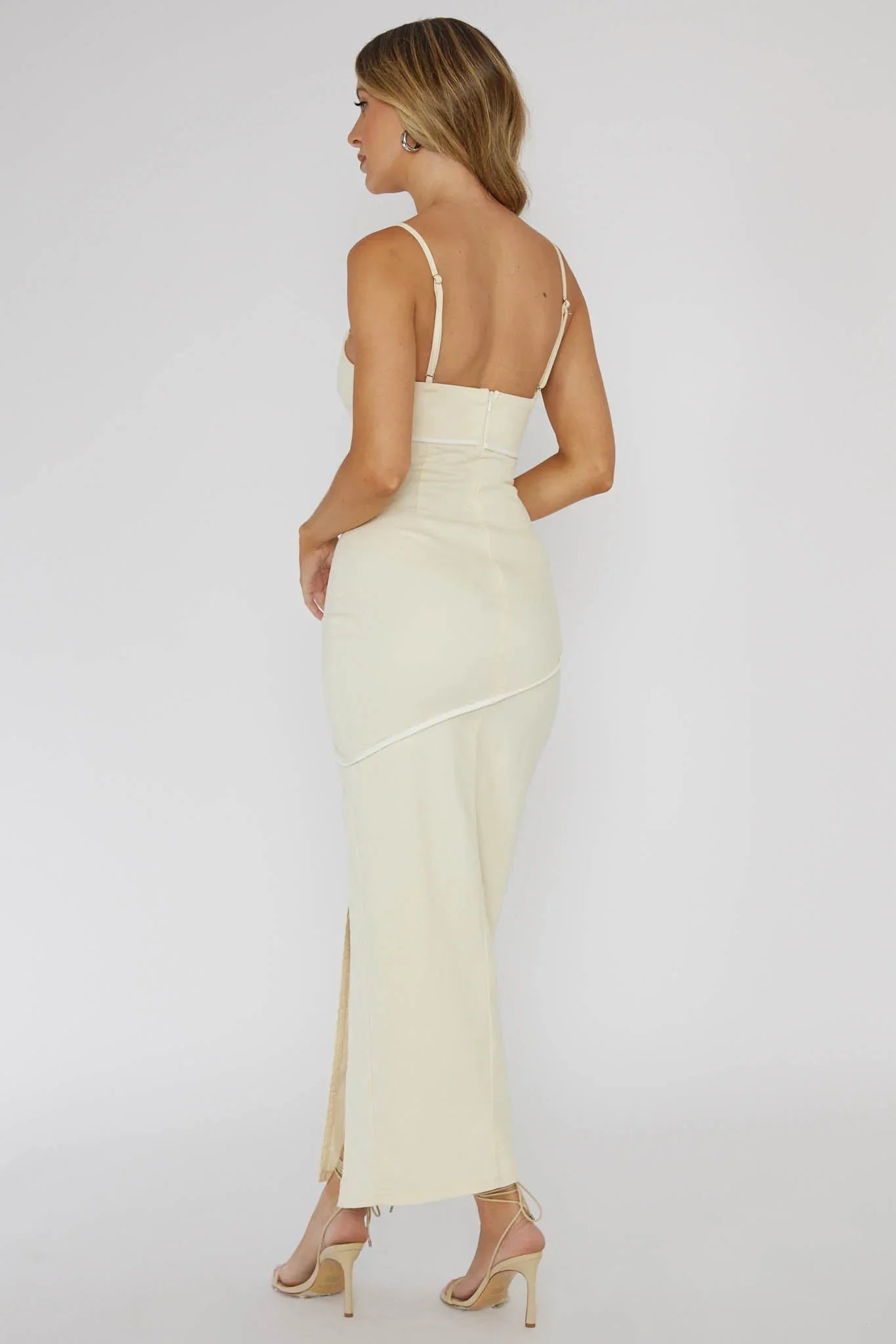 Blair Piping Trim Midi Dress Butter