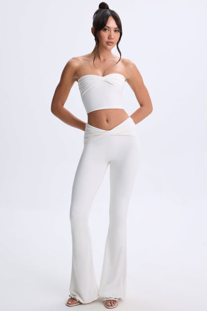 Modal Twist-Front Bandeau Top in White