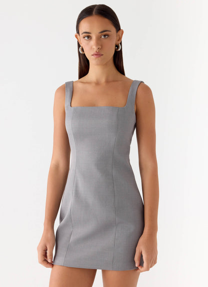 Brief Tension Mini Dress - Smoke Grey