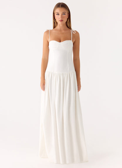 Giovanna Linen Maxi Dress - White