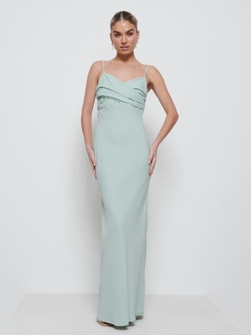 Kehlani Twist Cami Bridesmaid Dress - Sage