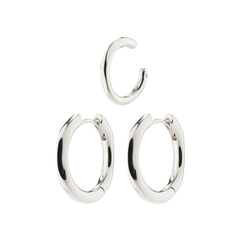 PILGRIM Pause Hoop Earring & Cuff Set