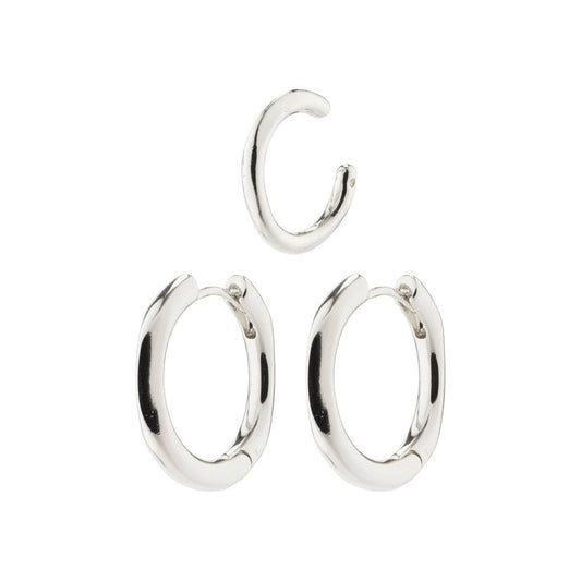 PILGRIM Pause Hoop Earring & Cuff Set