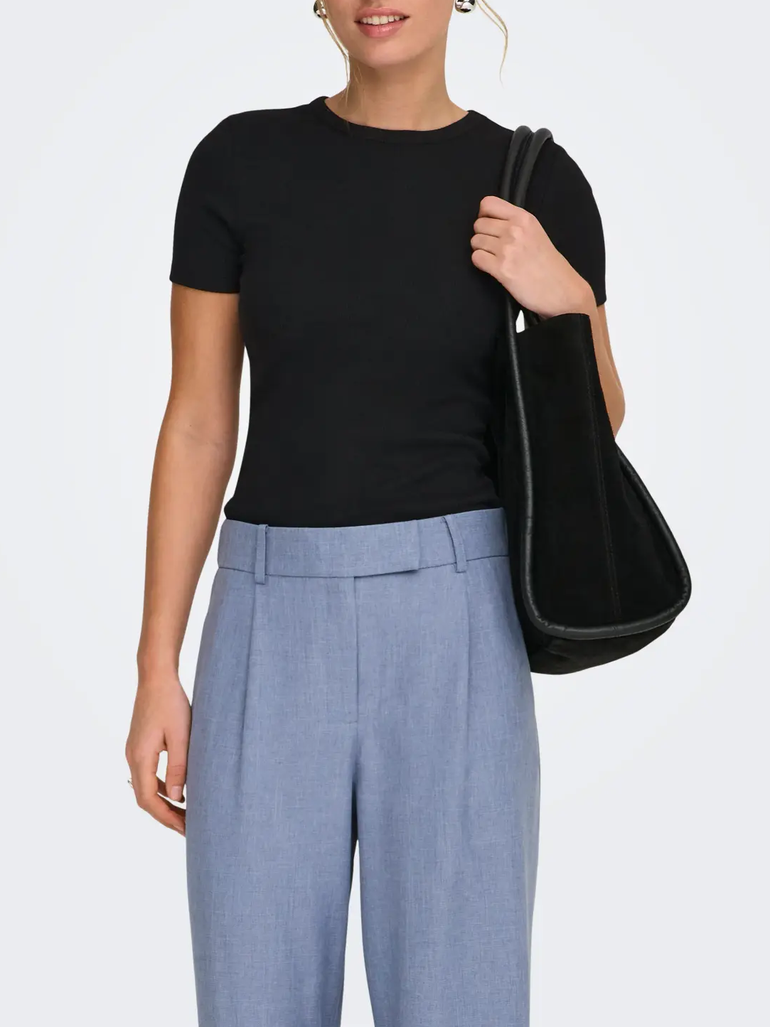 ONLY Short Sleeve Ribbed Tee
