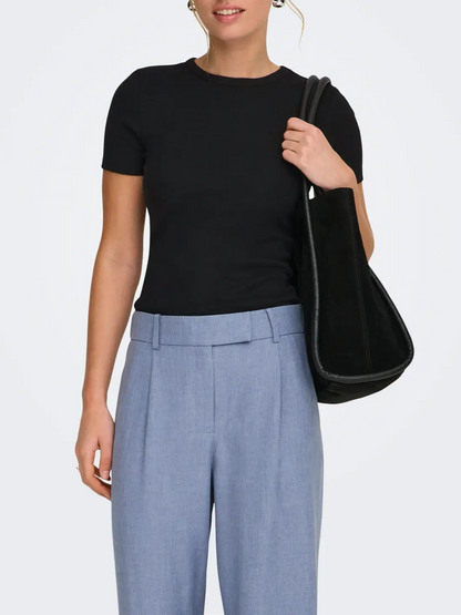 ONLY Short Sleeve Ribbed Tee