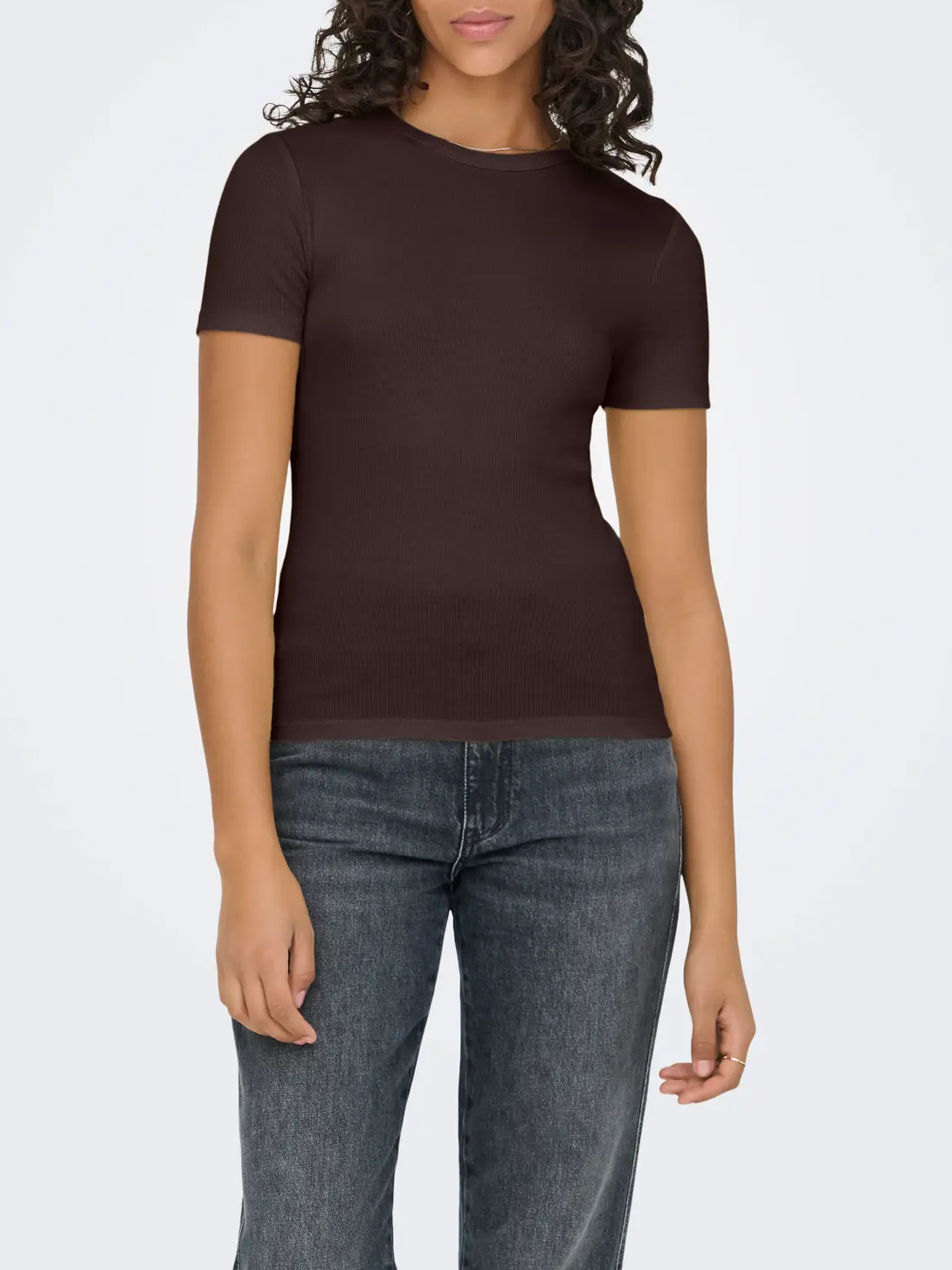 ONLY Short Sleeve Ribbed Tee