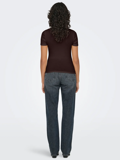 ONLY Short Sleeve Ribbed Tee