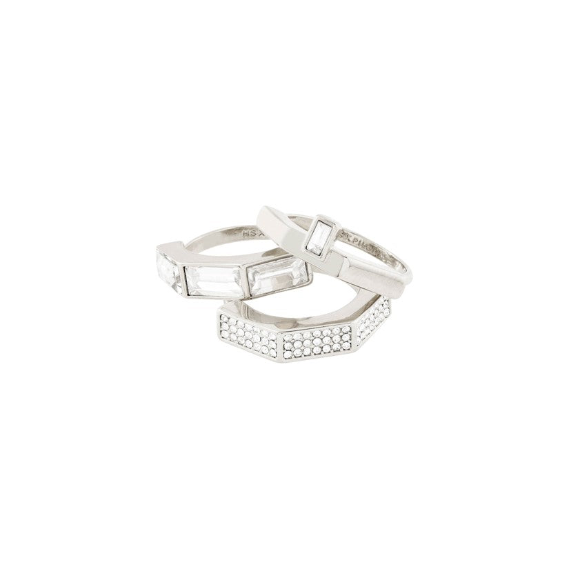 HANNA SCHÖNBERG x PILGRIM Crystal Ring Set