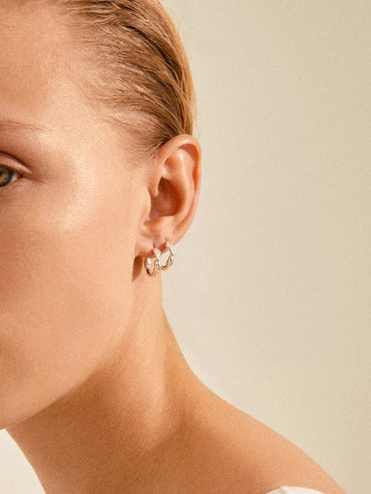 PILGRIM Zion Small Organic Shaped Huggie Hoop Earrings