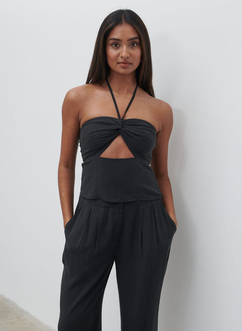 Suki Halter Top - Black